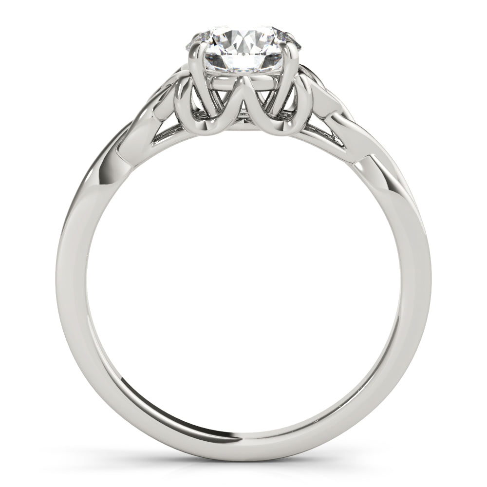 Celtic Love Knot Round Diamond Solitaire Engagement Ring-VIRABYANI